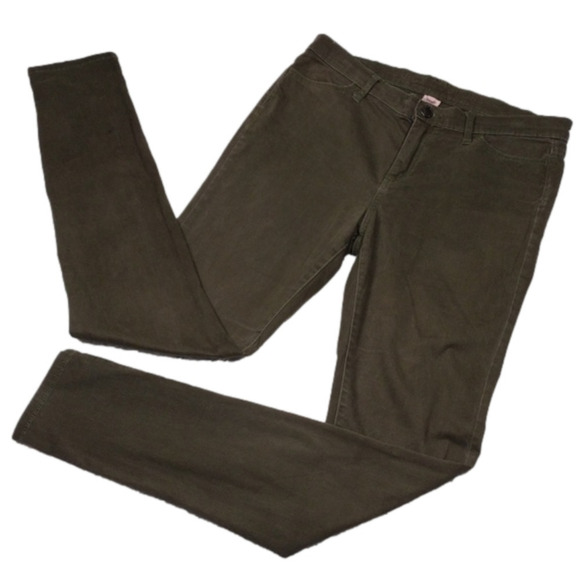 Juicy Couture Pants - Juicy Couture Olive Velvet Four Pocket Zipper Front Mid Rise Skinny Leg Pant